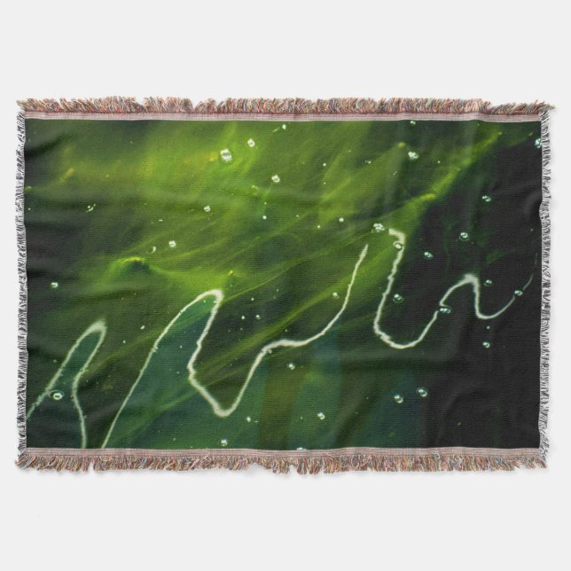 Green Algae and Water tbcna Throw Blanket (Front)
