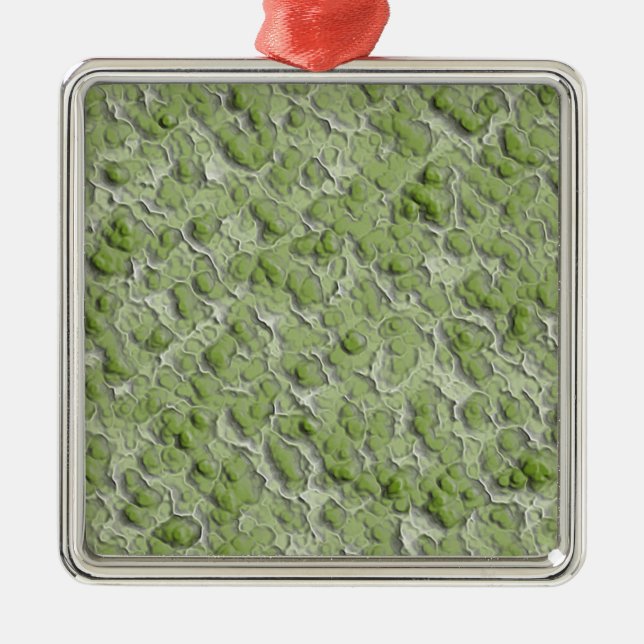 Green algae effect pattern. metal tree decoration (Front)