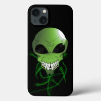 Green alien Apple iPhone X Tough Xtreme Phone Case