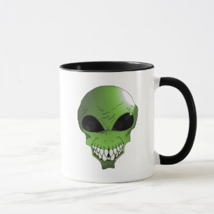 Green alien coffee mug