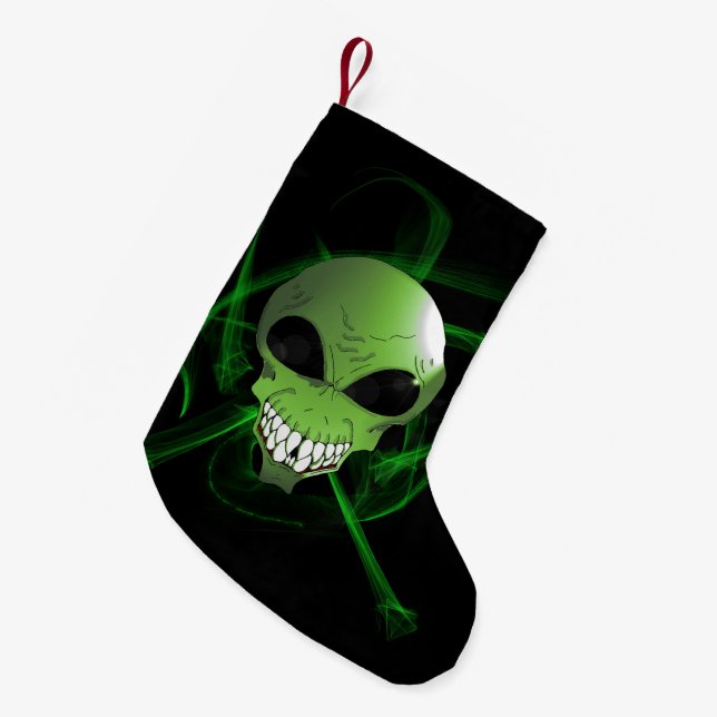 Green alien Custom Christmas Stocking (Front (Hanging))