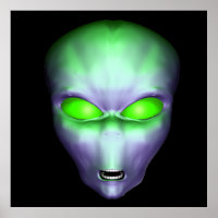 Green Alien Face