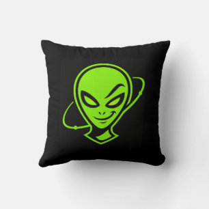 Green Alien Good Luck Cushion