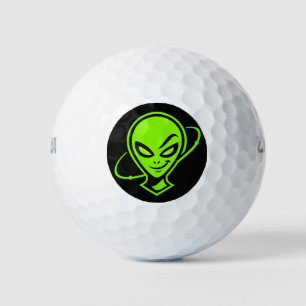 Green Alien Good Luck Golf Ball