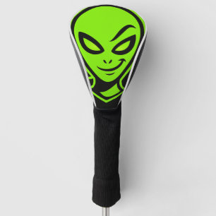 Green Alien Good Luck Golf Head Cover
