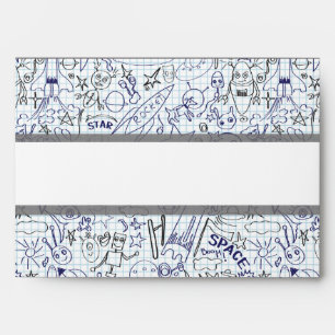 Green Alien Greeting Card Envelopes