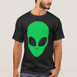 Green Alien Head 90's Style Alien Ufo Believe T-Shirt