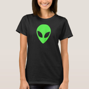 Green Alien Head 90's Style Funny Alien Raglan T-Shirt