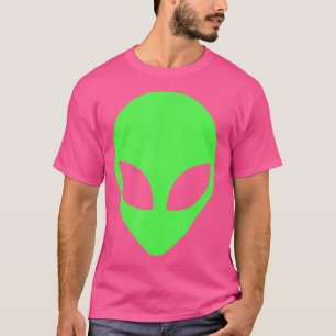 Green Alien Head 90'S Style Funny Alien T-Shirt