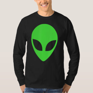 Green Alien Head 90's Style Funny Alien T-Shirt
