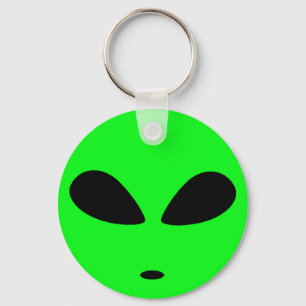 GREEN ALIEN HEAD KEY RING