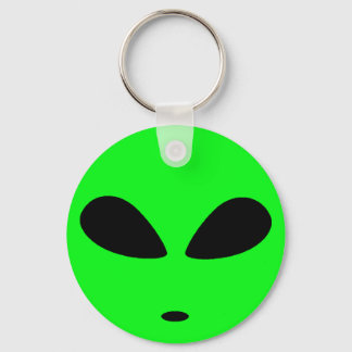 GREEN ALIEN HEAD KEY RING