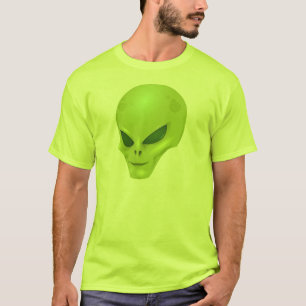 Green Alien Head T-Shirt