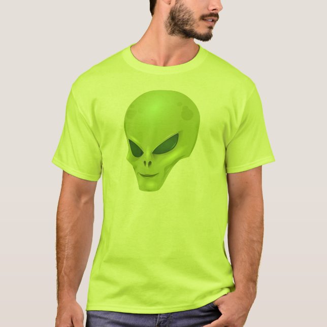 Green Alien Head T-Shirt (Front)