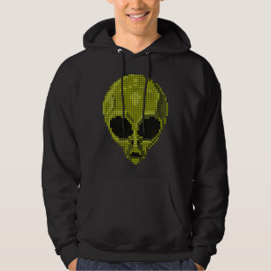 Green Alien Head T-Shirt Hoodie