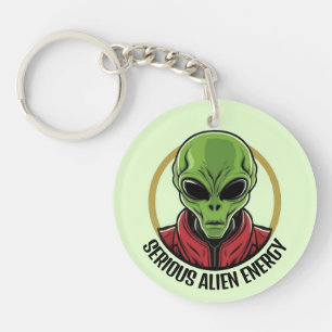 Green Alien Key Ring