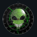 Green alien Metal Cage Dartboard<br><div class="desc">Green alien Metal Cage Dartboard</div>