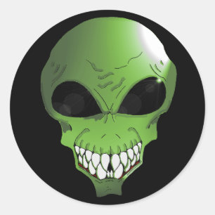 Green Alien Sticker sheet