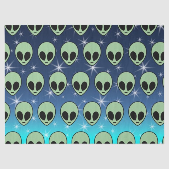 Green Alien Tissue Paper (Front)