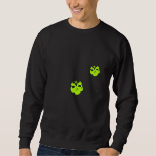 green aliens skulls ghosts scary Halloween - black Sweatshirt