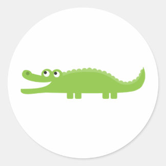 Green Alligator Classic Round Sticker