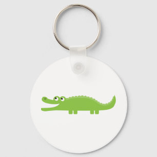 Green Alligator Key Ring