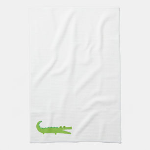 Green Alligator Kitchen Towel