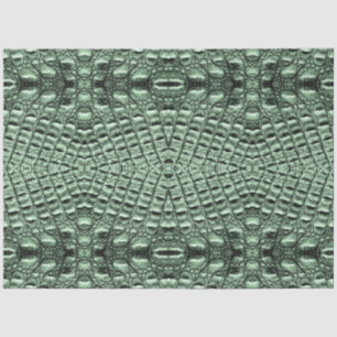 Green Alligator Leather Scales Intricate Pattern Tissue Paper