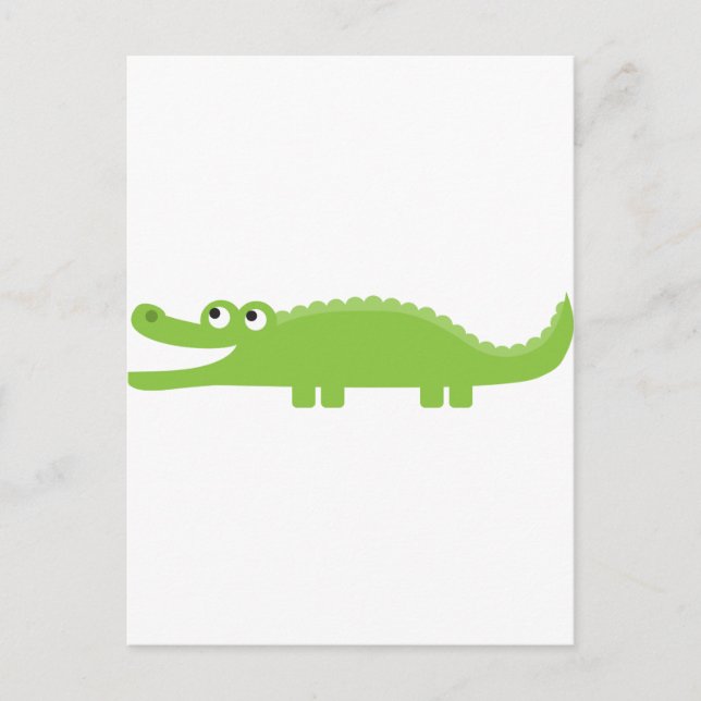 Green Alligator Postcard (Front)