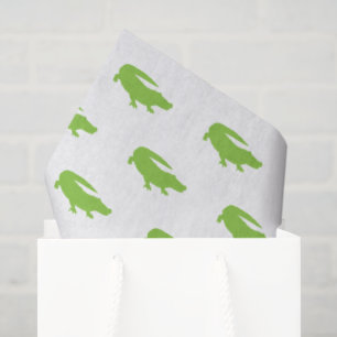 Green Alligator Preppy Designer Southern Fun Tissue Paper