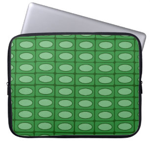 Green alligator skin pattern laptop sleeve