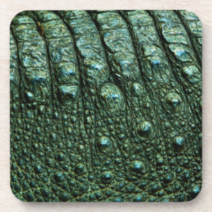 Green Alligator Skin Texture Coaster
