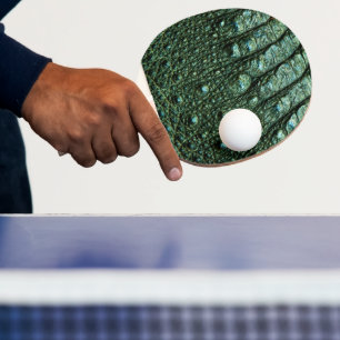 Green Alligator Skin Texture Ping Pong Paddle