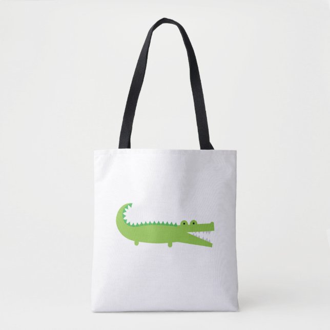 Green Alligator Tote Bag (Front)