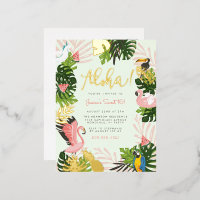 Green | Aloha Hawaii Tropical Gold Birthday Party