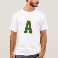 Green Alphabet Letter Mens T-Shirt