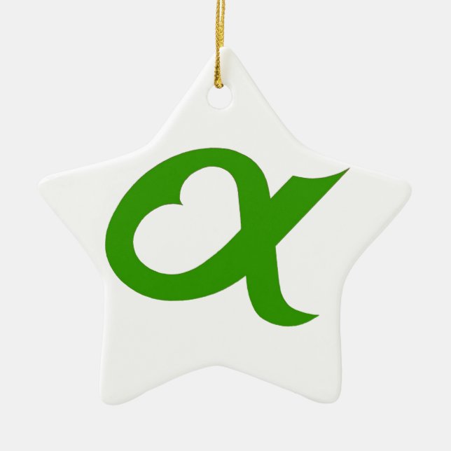 Green Alpheart Ceramic Tree Decoration (Front)