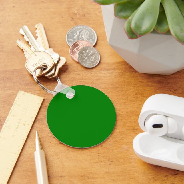 Green Aluminium Circle Keychain (Desk)