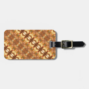 Green & Amber Ikat Zen Luggage Tag