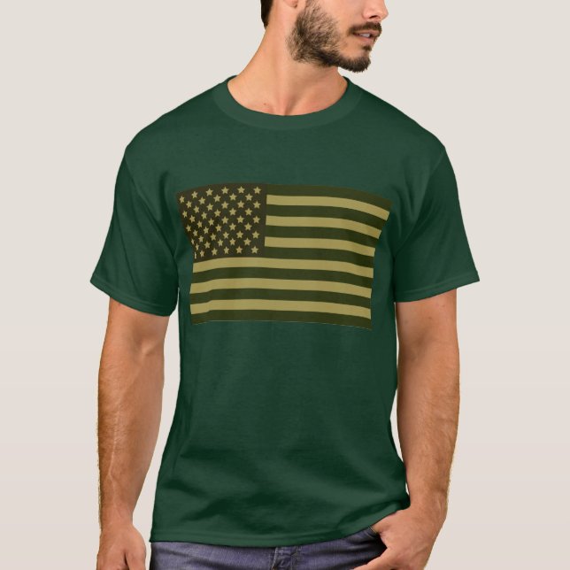 Green American Flag Shirt (Front)