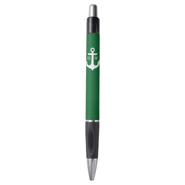 Green Anchor Monogrammed (Front Vertical)