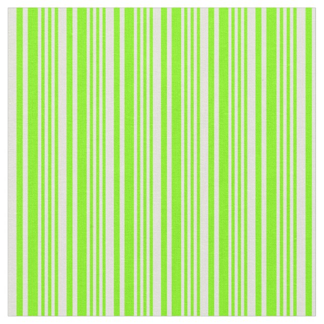 Green and Beige Coloured Lined Pattern Fabric (Close Up)