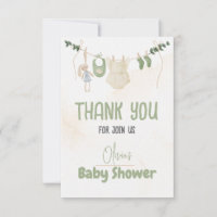 Green and Beige Delicate Watercolor Floral Baby Sh