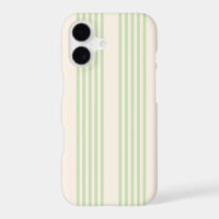 Green and beige five stripes iPhone 14 plus case