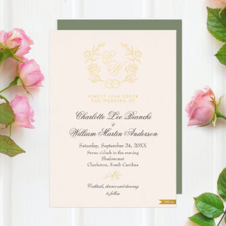 Green and Beige Neutral Wedding