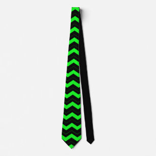Green and Black Accent on Bright Green Tie