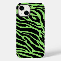 Green and Black Animal Print Stripes