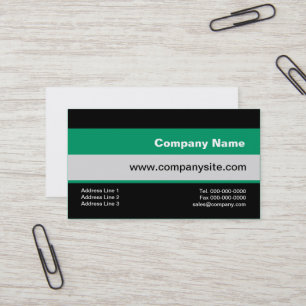 Green and Black Business Card