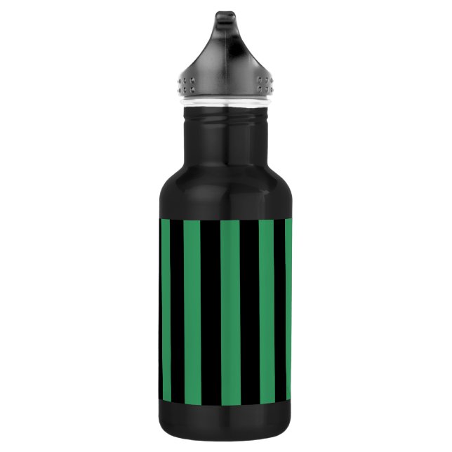 Green and black candy stripes 532 ml water bottle (Right)