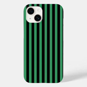 Green and black candy stripes Case-Mate iPhone 14 case